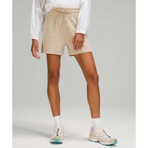 Lululemon Sz 6 Camel Tan Soft Ambitions High Rise Pull On Elastic‎ Waist Shorts